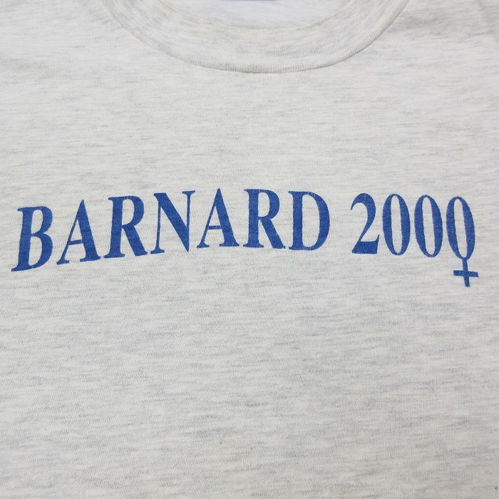 L/古着 ヘインズ 半袖 ビンテージ Tシャツ メンズ 90s BARNARD クルーネック 薄グレー 霜降り 24jul13 中古_画像2