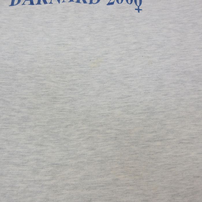 L/古着 ヘインズ 半袖 ビンテージ Tシャツ メンズ 90s BARNARD クルーネック 薄グレー 霜降り 24jul13 中古_画像5