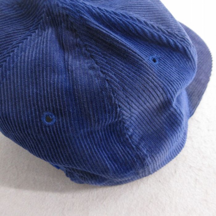 中古 コーデュロイ キャップ 90s POLYKEN 刺繍 紺 ネイビー 25sep30_画像7