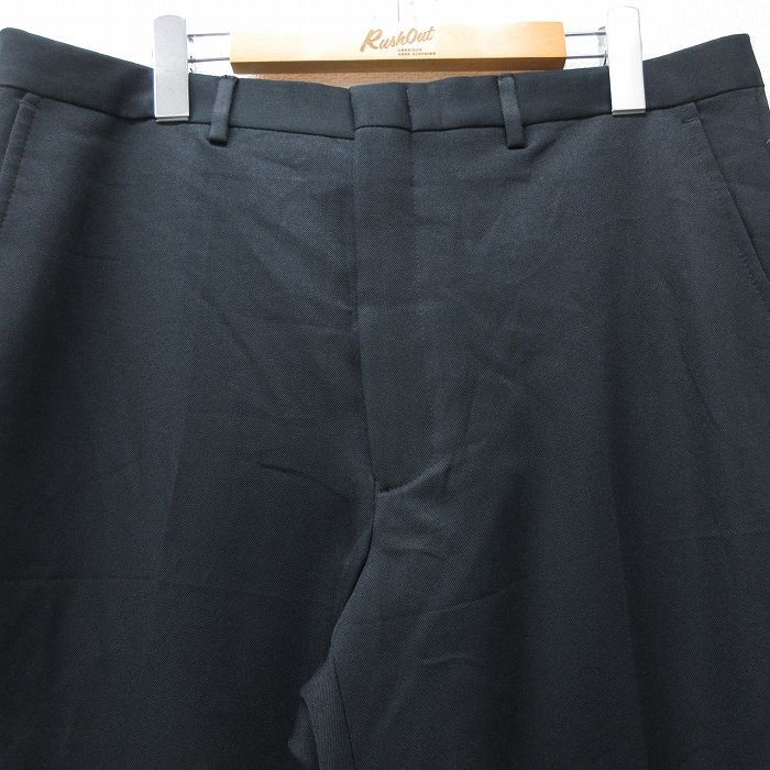 W35/古着 スラックス パンツ メンズ 90s 黒 ブラック 25sep27 中古 ボトムス ロング_画像2