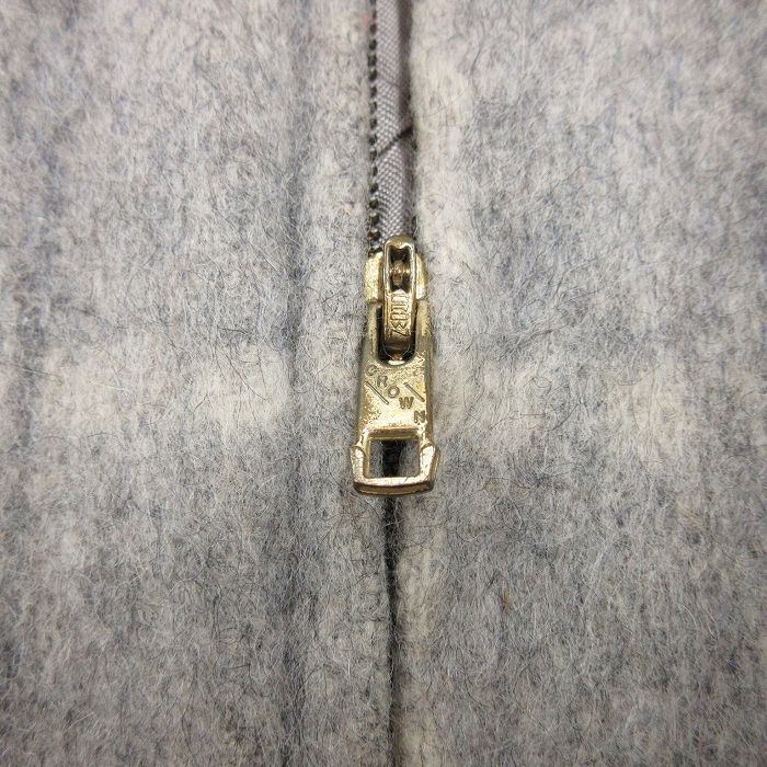 XL/古着 長袖 ビンテージ ウール ジャケット メンズ 50s ロング丈 グレー他 チェック 内側キルティング spe 25oct07 中古 アウター_画像4