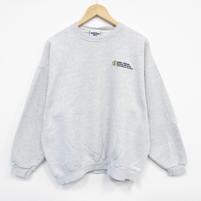 XL/古着 リー Lee 長袖 スウェット メンズ 00s Bolse 大きいサイズ クルーネック 薄グレー 霜降り 25oct09 中古 スエット トレーナー トッ_画像1