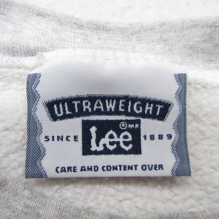 XL/古着 リー Lee 長袖 スウェット メンズ 00s Bolse 大きいサイズ クルーネック 薄グレー 霜降り 25oct09 中古 スエット トレーナー トッ_画像3