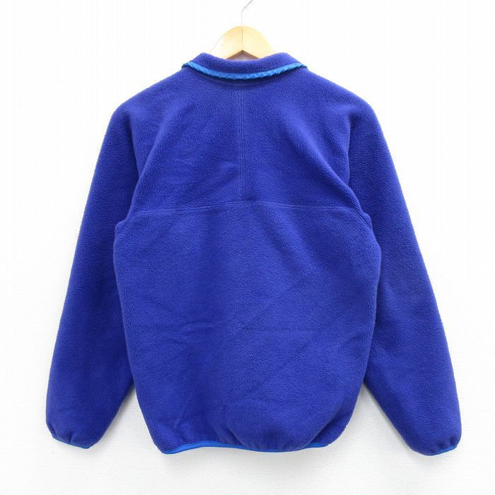 S/古着 パタゴニア patagonia 長袖 フリース ジャケット スナップT メンズ 80s ワンポイントロゴ 青 ブルー spe 25oct15 中古 アウター_画像3