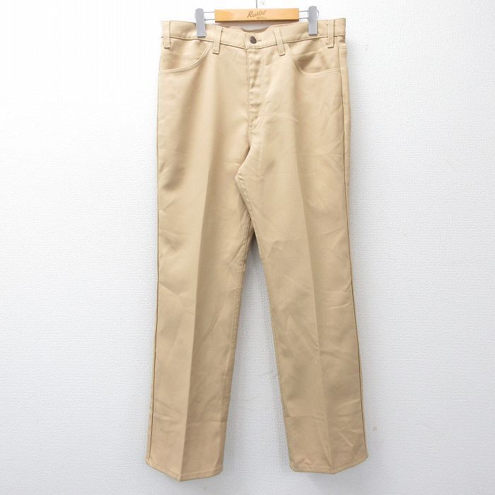 W36/古着 リーバイス Levis パンツ メンズ 80s タロン ベージュ カーキ 25oct14 中古 ボトムス ロング_画像1