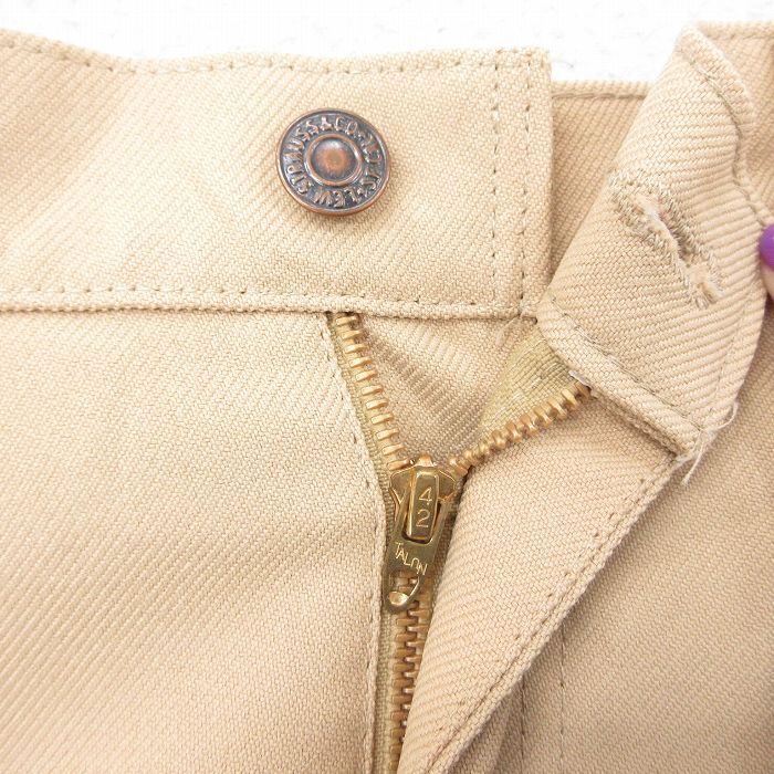 W36/古着 リーバイス Levis パンツ メンズ 80s タロン ベージュ カーキ 25oct14 中古 ボトムス ロング_画像5