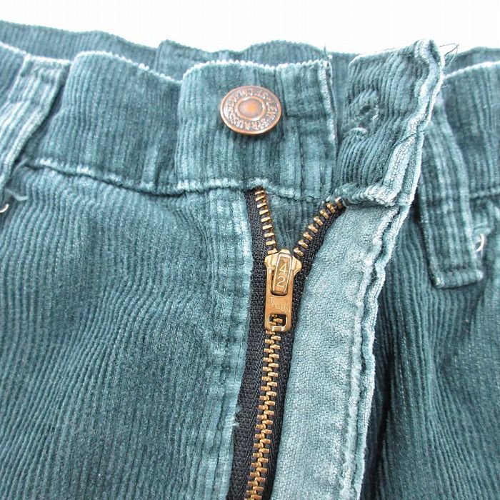 W34/古着 リーバイス Levis 519 コーデュロイ パンツ メンズ 80s タロン 濃緑系 グリーン spe 25oct15 中古 ボトムス ロング_画像5