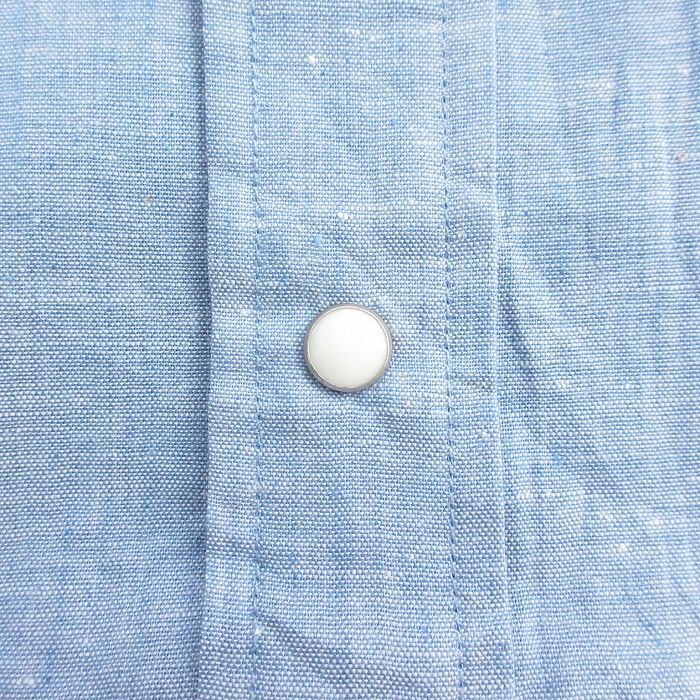 L/古着 ラングラー 長袖 シャンブレー ウエスタン シャツ メンズ 80s 薄紺他 ネイビー 25oct14 中古 トップス_画像4