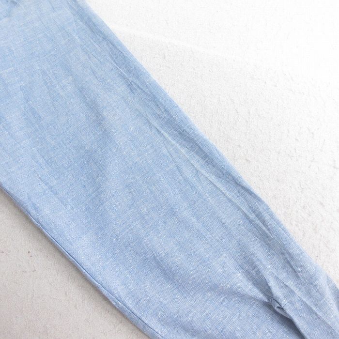 L/古着 ラングラー 長袖 シャンブレー ウエスタン シャツ メンズ 80s 薄紺他 ネイビー 25oct14 中古 トップス_画像8