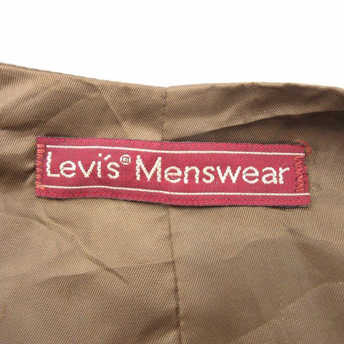 M/古着 リーバイス Levis アクション スーツ ベスト メンズ 80s スタプレ 茶系 ブラウン 25oct10 中古 アウター_画像3