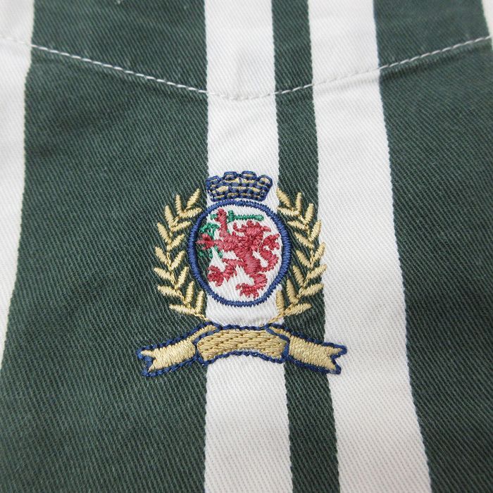 XL/古着 トミーヒルフィガー 長袖 ブランド シャツ メンズ 90s ワンポイントロゴ コットン ボタンダウン 白他 ホワイト チェック 25oct15_画像4