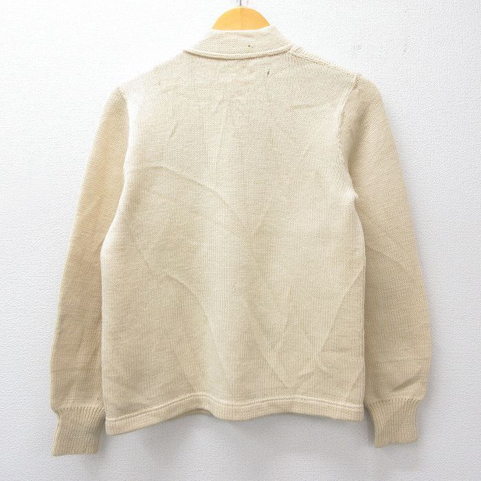 S/古着 長袖 ビンテージ レタード ニット カーディガン メンズ 50s AGA ベージュ系 カーキ spe 25oct14 中古 トップス_画像3