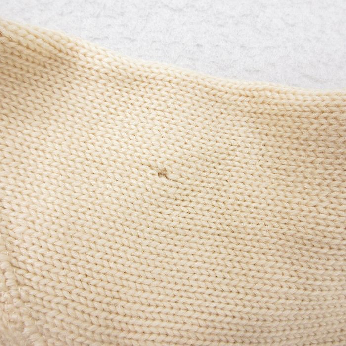 S/古着 長袖 ビンテージ レタード ニット カーディガン メンズ 50s AGA ベージュ系 カーキ spe 25oct14 中古 トップス_画像7