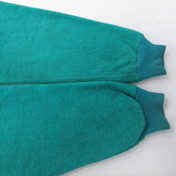 M/古着 エディーバウアー 長袖 フリース ジャケット メンズ 90s ラグラン 青緑 25oct18 中古 アウター_画像8