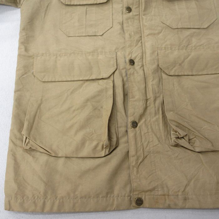 M/古着 ウールリッチ 長袖 マウンテン ジャケット パーカー メンズ 90s ラグラン ロング丈 ロクヨンクロス ベージュ カーキ 内側ウール 25o_画像6