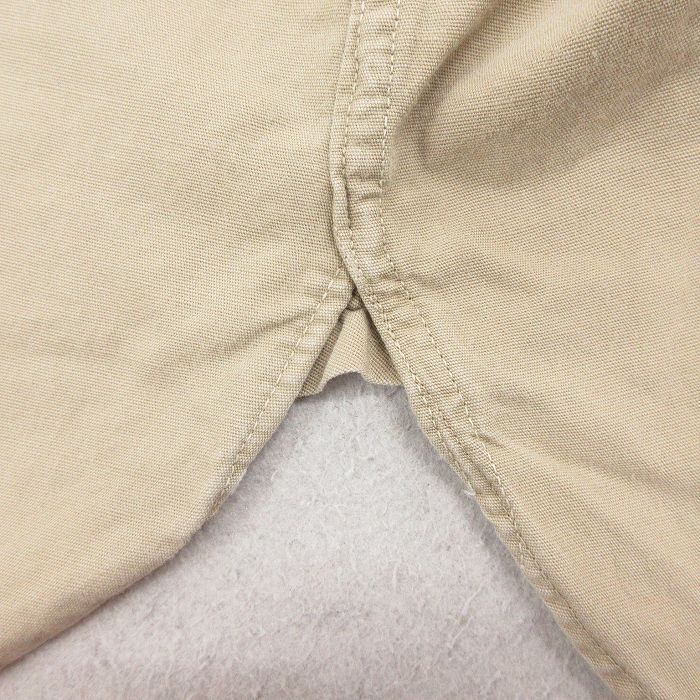 M/古着 長袖 ビンテージ ワーク シャツ メンズ 60s マチ付き ベージュ カーキ 25oct22 中古 トップス_画像4