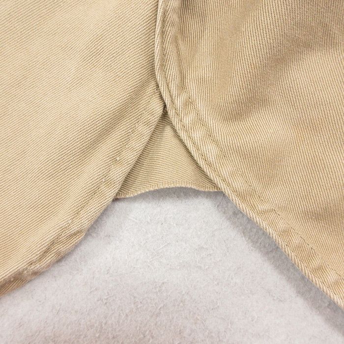 M/古着 長袖 ビンテージ ミリタリー シャツ メンズ 50s マチ付き ベージュ カーキ 25oct22 中古 トップス_画像4