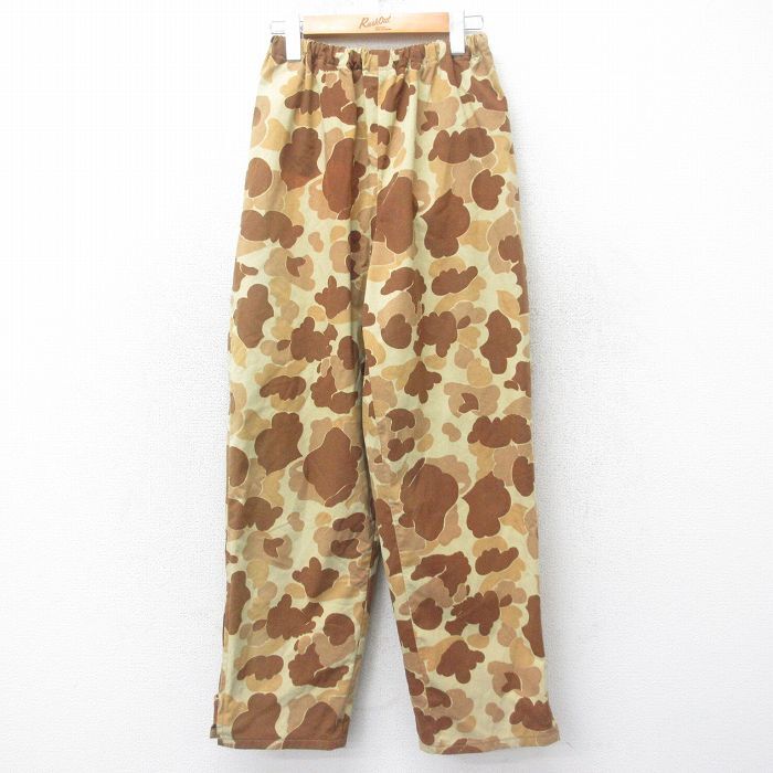 W28/古着 カベラス ナイロン パンツ メンズ 80s ゴアテックス ダックハンターカモ ベージュ他 カーキ 迷彩 spe 25oct17 中古 ボトムス ロン_画像1