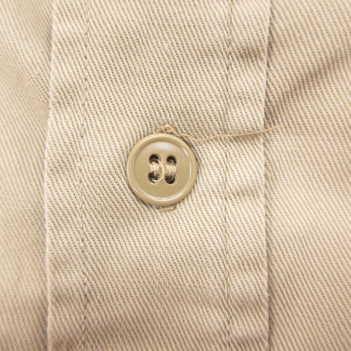 M/古着 長袖 ビンテージ ワーク シャツ メンズ 60s コットン ベージュ カーキ 25oct22 中古 トップス_画像3