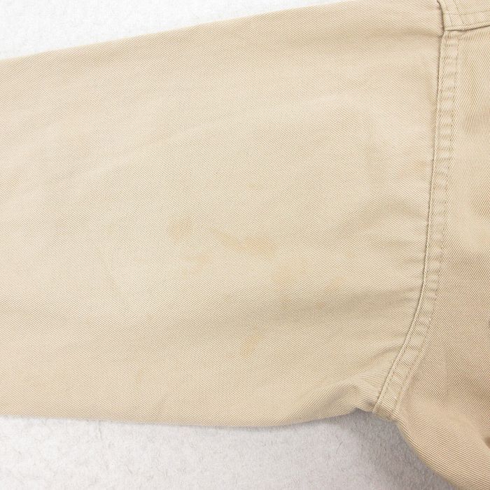 M/古着 長袖 ビンテージ ワーク シャツ メンズ 60s コットン ベージュ カーキ 25oct22 中古 トップス_画像7