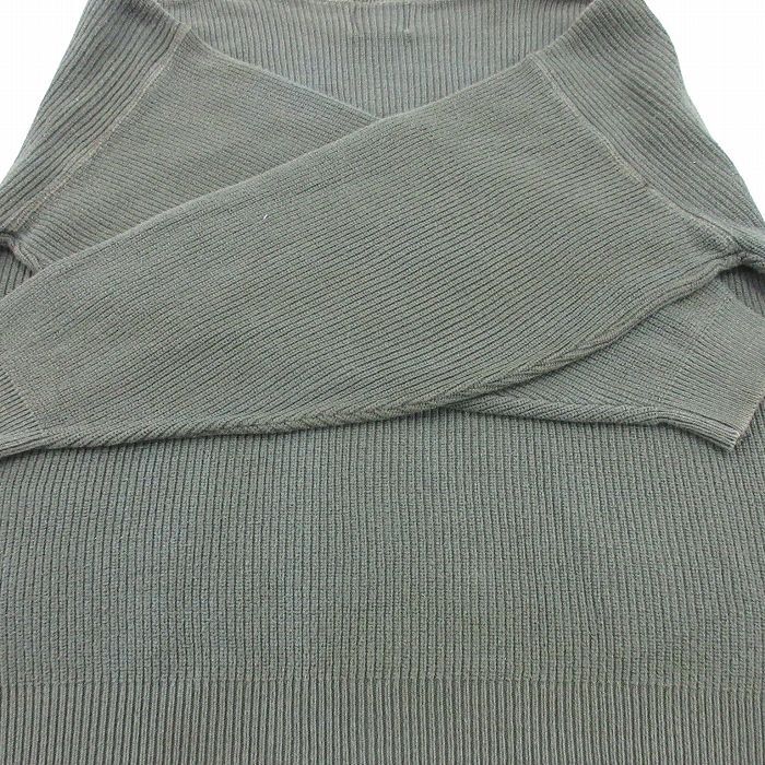 XL/古着 リー Lee 長袖 セーター メンズ 90s SATRUN 大きいサイズ コットン クルーネック 濃緑 グリーン 25oct22 中古 ニット トップス_画像6