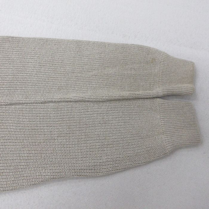 M/古着 エディーバウアー 長袖 セーター メンズ 無地 コットン ヘンリーネック ベージュ系 カーキ 25oct21 中古 ニット トップス_画像5