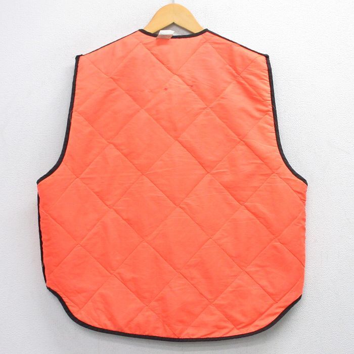 L/古着 エンパイア キルティング ベスト メンズ 80s ウッドランド 緑 グリーン 迷彩 25oct24 中古 アウター_画像4