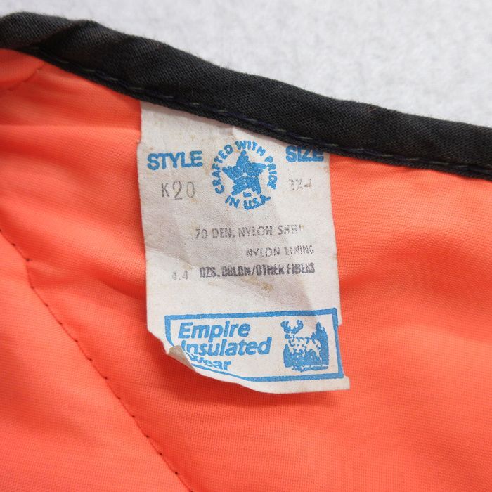 L/古着 エンパイア キルティング ベスト メンズ 80s ウッドランド 緑 グリーン 迷彩 25oct24 中古 アウター_画像6