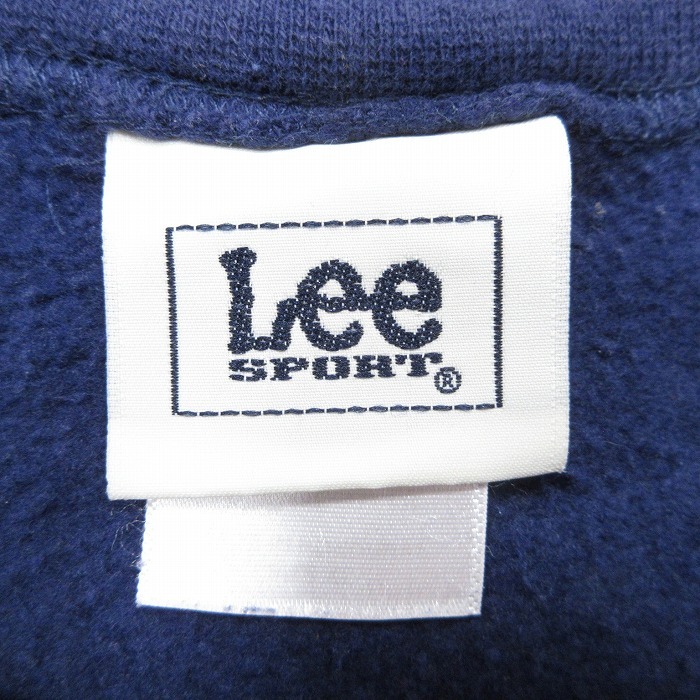 XL/古着 リー Lee 長袖 スウェット メンズ 00s 無地 大きいサイズ クルーネック 紺 ネイビー 25oct27 中古 スエット トレーナー トップス_画像2
