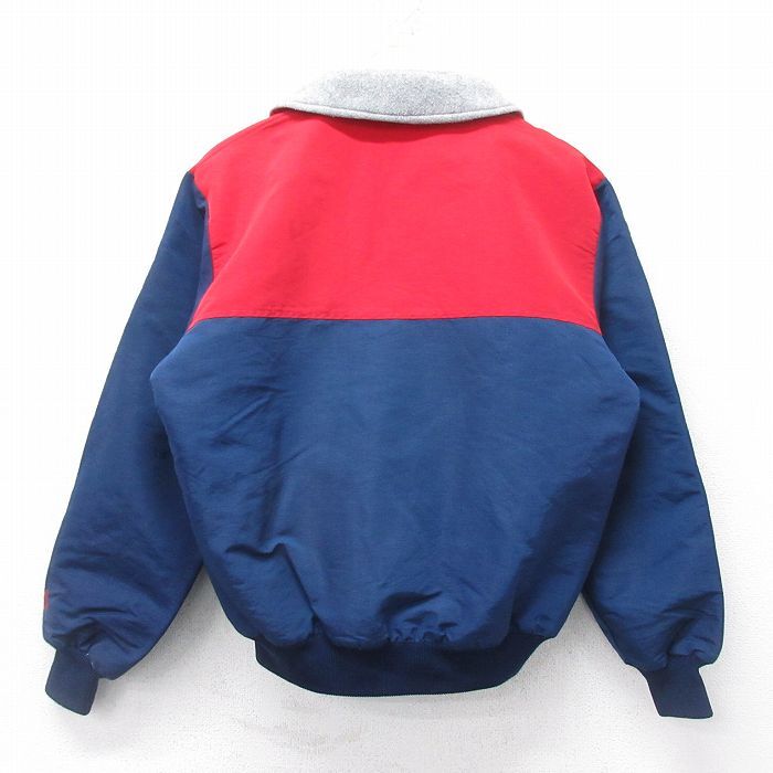 M/古着 ジェリー GERRY 長袖 ナイロン ジャケット メンズ 90s CYCLONE ツートンカラー 赤他 レッド 内側フリース 25oct28 中古 アウター_画像2