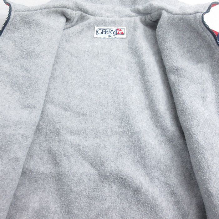 M/古着 ジェリー GERRY 長袖 ナイロン ジャケット メンズ 90s CYCLONE ツートンカラー 赤他 レッド 内側フリース 25oct28 中古 アウター_画像5