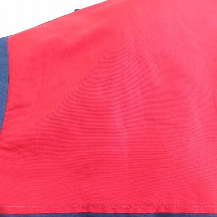 M/古着 ジェリー GERRY 長袖 ナイロン ジャケット メンズ 90s CYCLONE ツートンカラー 赤他 レッド 内側フリース 25oct28 中古 アウター_画像9