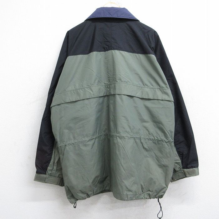 XL/古着 コロンビア 長袖 ナイロン ジャケット メンズ 90s Gizzmo ロング丈 濃緑他 グリーン 25oct28 中古 アウター_画像2