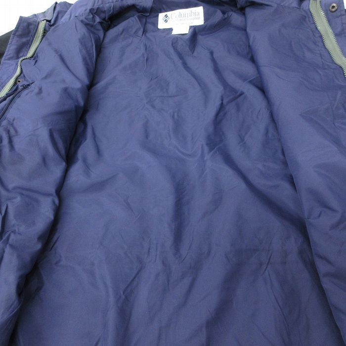 XL/古着 コロンビア 長袖 ナイロン ジャケット メンズ 90s Gizzmo ロング丈 濃緑他 グリーン 25oct28 中古 アウター_画像3