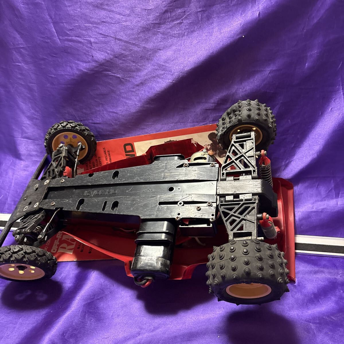 1/10 オフロードレーサー RAIDER レイダー 2WD 電動ラジオコントロール レーシング バギー 当時物 ラジコン 京商 元箱 説明などあり_画像8