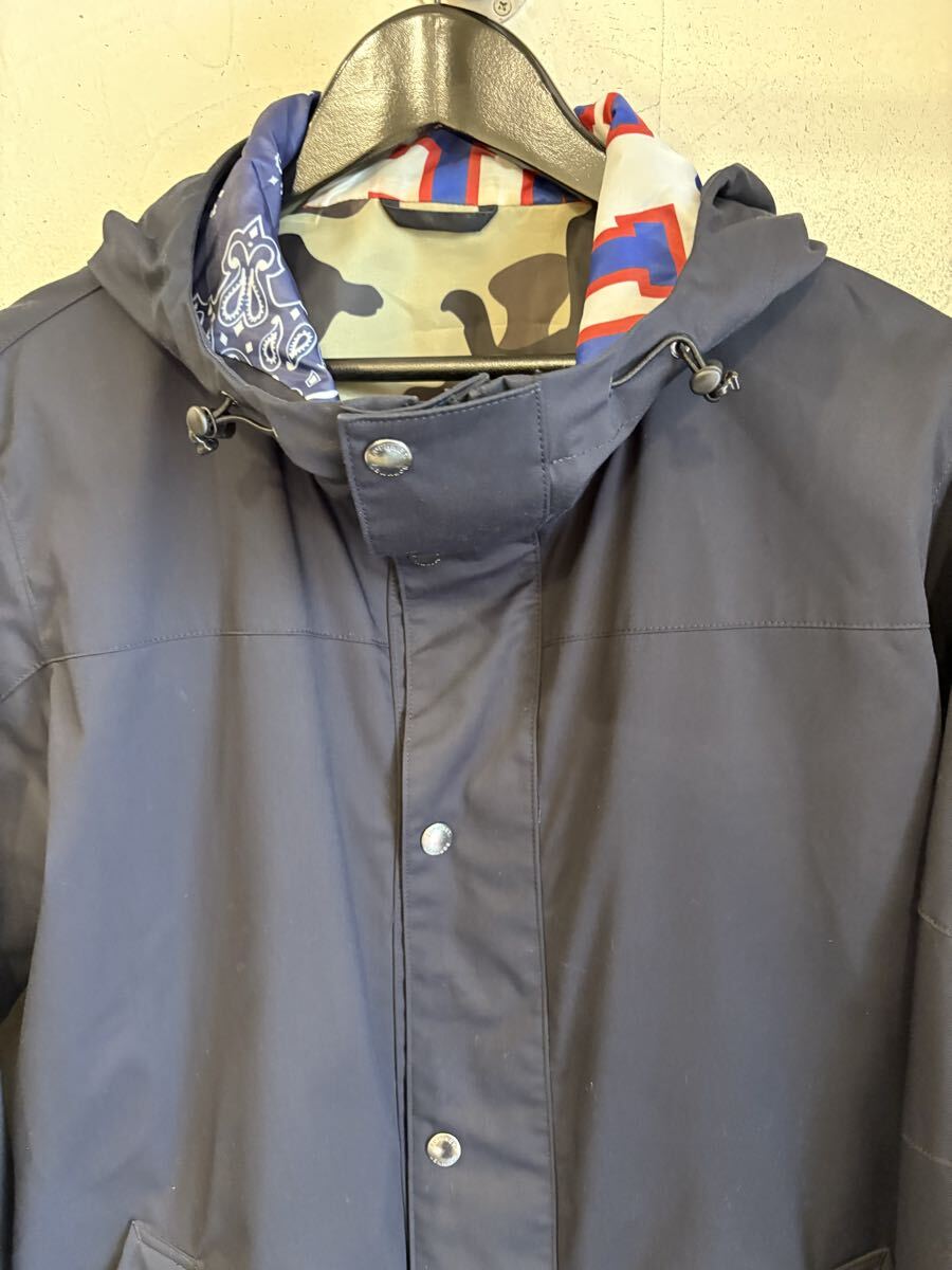 SOPHNET uniform experiment ユニフォームエクスペリメント マウンテンパーカー フードJKT 紺 W ジップサイズ２ ジャケット ネイビー