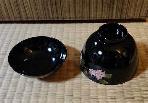 お椀　漆　御吸物椀　特選漆器　耕造作　5客　大樹　会津ぬり　蓋付　漆塗り　漆器　汁椀　吸物椀　和食器　木製箱付　未使用　昭和　貴重_画像3