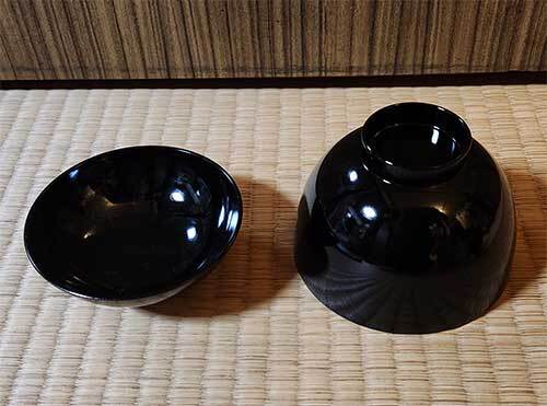 お椀　漆　御吸物椀　特選漆器　耕造作　5客　大樹　会津ぬり　蓋付　漆塗り　漆器　汁椀　吸物椀　和食器　木製箱付　未使用　昭和　貴重_画像4