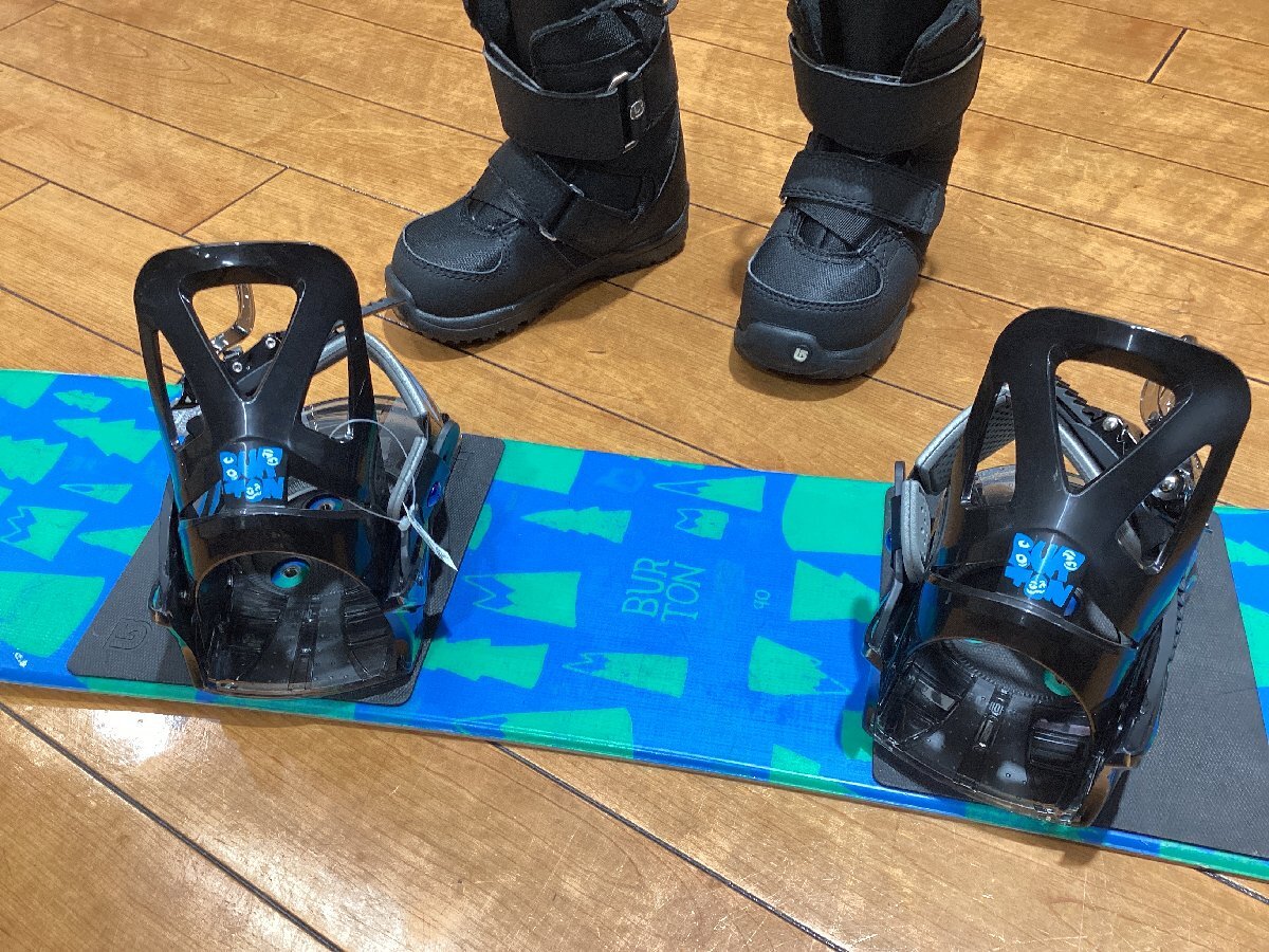 中古と新品 BURTONキッズスノボー３点セット 中古LT-R 90cm 新品GROM BLK Sサイズ 中古LEASE GROM BLK 17.5cm_画像2