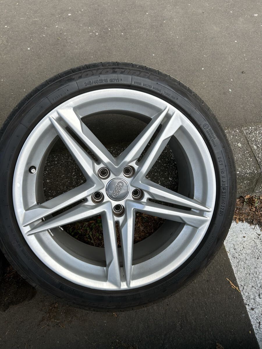 アウディ　A5 スポーツバック　S-LINE 純正　バリ溝　2025年 PCD112_画像5