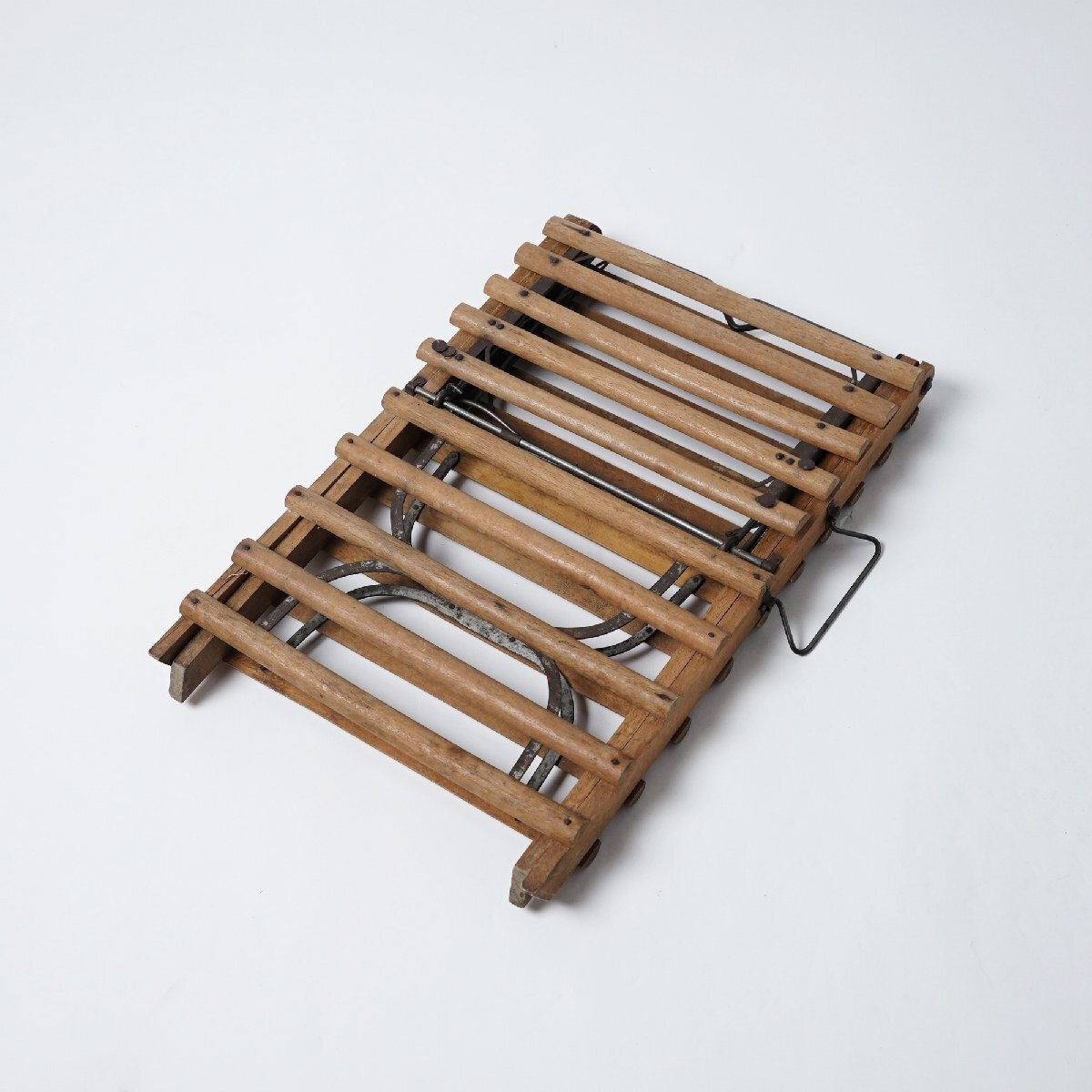  Франция античный складной стул из дерева складной стул табурет Vintage старый инструмент старый мебель [F83]