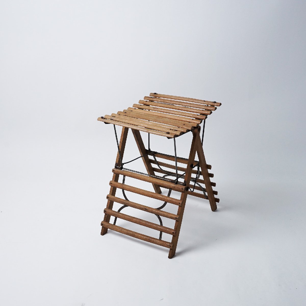  Франция античный складной стул из дерева складной стул табурет Vintage старый инструмент старый мебель [F83]