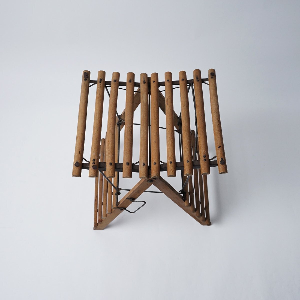  Франция античный складной стул из дерева складной стул табурет Vintage старый инструмент старый мебель [F83]