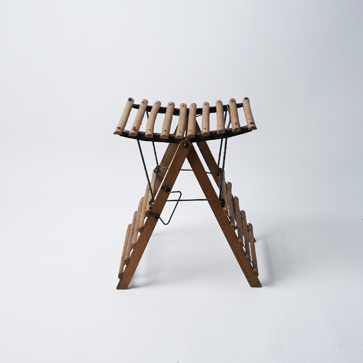  Франция античный складной стул из дерева складной стул табурет Vintage старый инструмент старый мебель [F83]