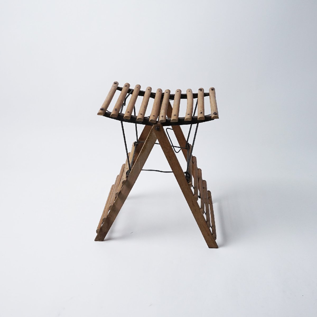  Франция античный складной стул из дерева складной стул табурет Vintage старый инструмент старый мебель [F83]
