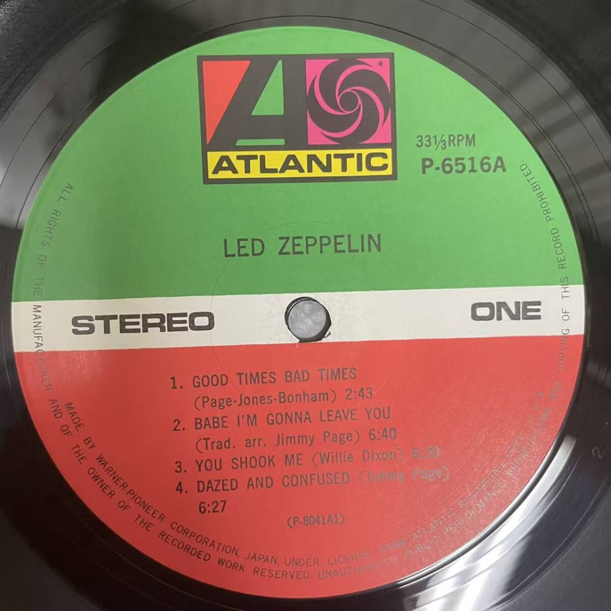Led Zeppelin(レッド・ツェッペリン)「Led Zeppel Ⅰ」LP（12インチ）/Atlantic(P-6516A)/洋楽ロック/NF102228_画像4