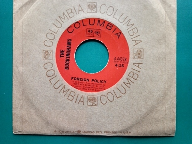 ★ＵＳ４５★バッキンガムズ「スーザン」「フォーリン・ポリシー」　　　　トップ１５ヒット１９６８年！！_画像2