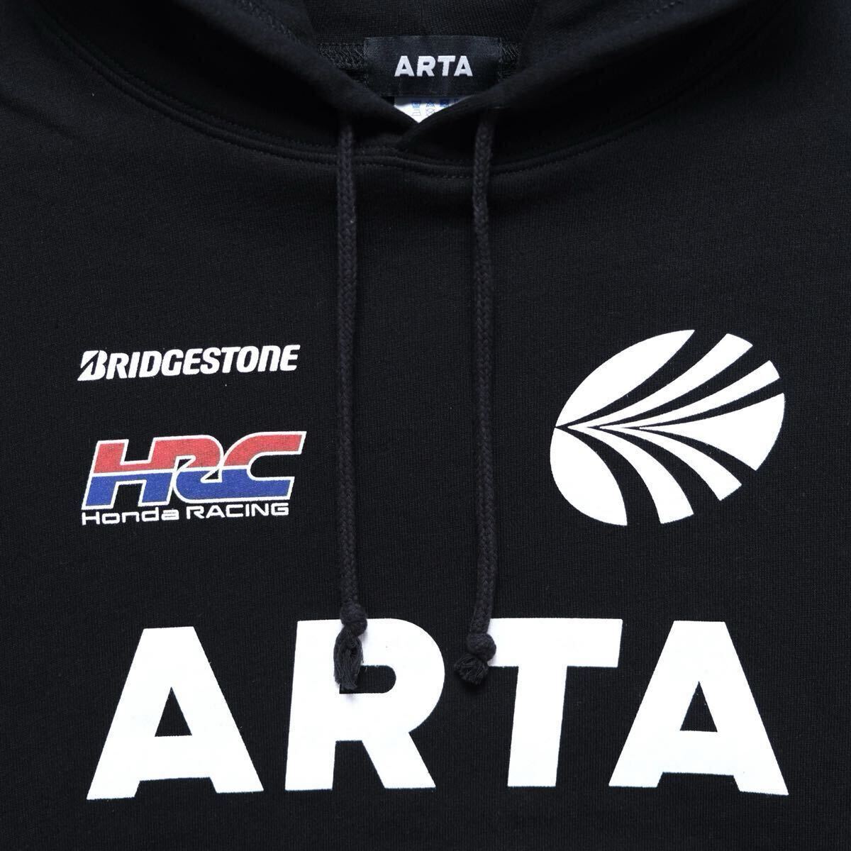【送料無料】ARTA レプリカ ロゴ スウェット フーディ(BLACK)/パーカー/Honda Racing(HRC)/ホンダレーシング/SUPER GT/スーパーGT/Mサイズ_画像3