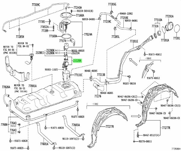 トヨタ 純正 ノア ボクシー エスクワイアー フューエル ポンプASSY(フィルタ ツキ) PUMP ASSY FUEL W/FILTER 23220-37220 TOYOTA 未使用_画像1
