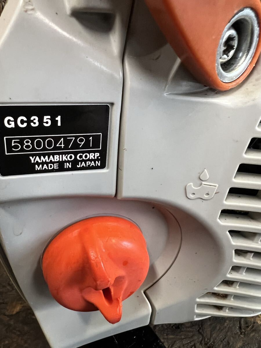 【10】23 エンジンチェンソー やまびこ YAMABIKO GC351 ECHO エコー 共立 チェーンソー 現状品 ジャンク_画像9